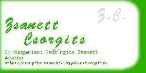 zsanett csorgits business card